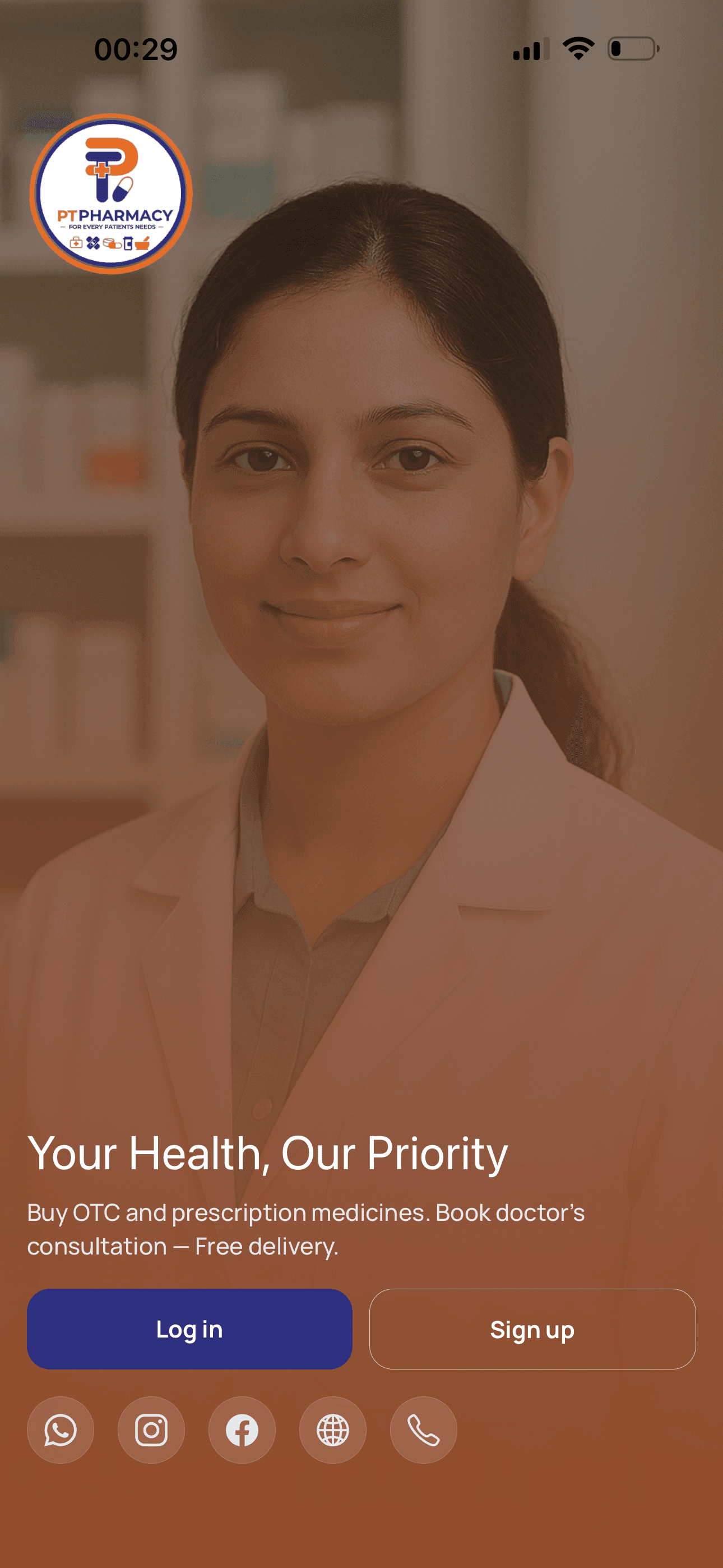 PT Pharmacy mobile app screenshot